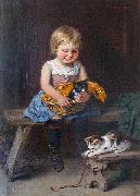GOES, Hugo van der Meine Katzenlieblinge Germany oil painting artist
